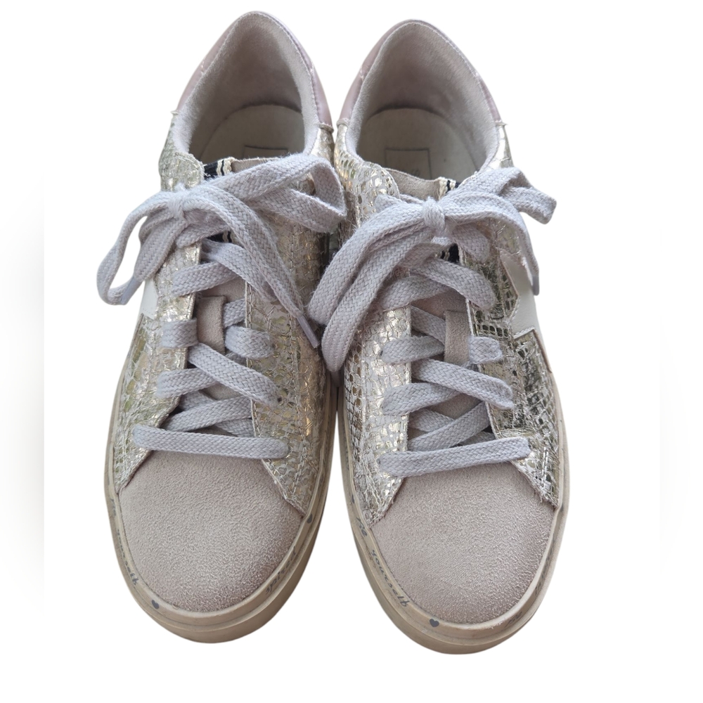 Shu Shop Reba Gold Snake Print With White Star Size 6 - Picture 3 of 11